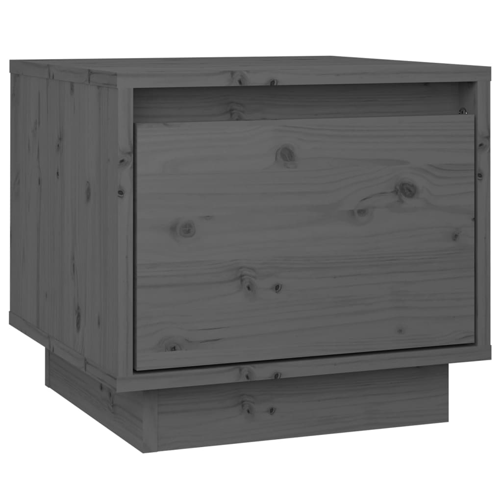 Yöpöytä harmaa 35x34x32 cm täysi mänty - Sisustajankoti.fi