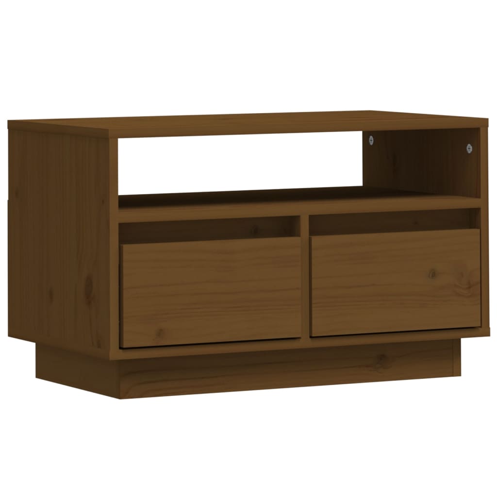 TV-taso hunajanruskea 60x35x37 cm täysi mänty - Sisustajankoti.fi