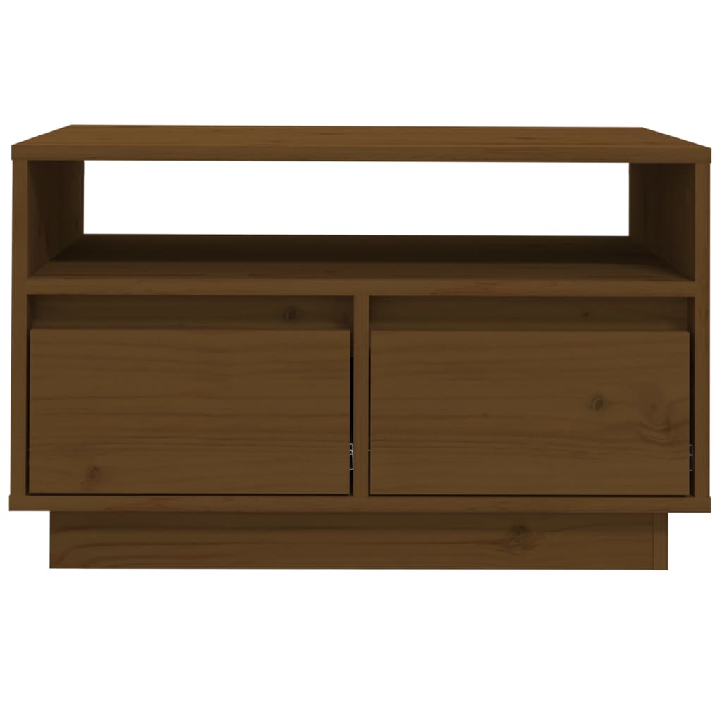 TV-taso hunajanruskea 60x35x37 cm täysi mänty - Sisustajankoti.fi