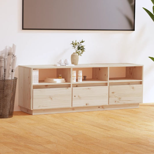 TV-taso 140x37x50 cm täysi mänty - Sisustajankoti.fi