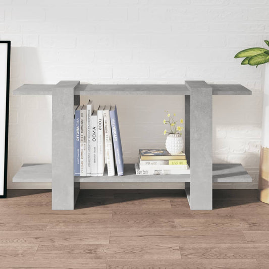 Kirjahylly betoninharmaa 100x30x51 cm tekninen puu - Sisustajankoti.fi