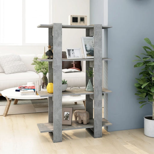 Kirjahylly/tilanjakaja betoninharmaa 80x30x123,5 cm - Sisustajankoti.fi