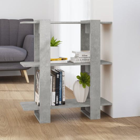 Kirjahylly/tilanjakaja betoninharmaa 80x30x87 cm - Sisustajankoti.fi