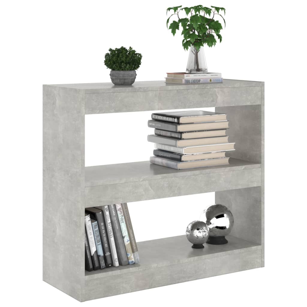 Kirjahylly/tilanjakaja betoninharmaa 80x30x72 cm - Sisustajankoti.fi
