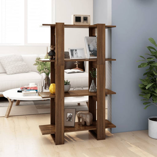 Kirjahylly/tilanjakaja ruskea tammi 80x30x123,5 cm - Sisustajankoti.fi
