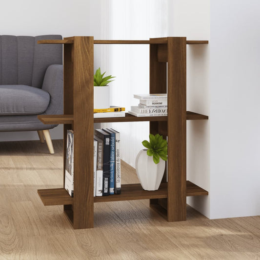 Kirjahylly/tilanjakaja ruskea tammi 80x30x87 cm - Sisustajankoti.fi