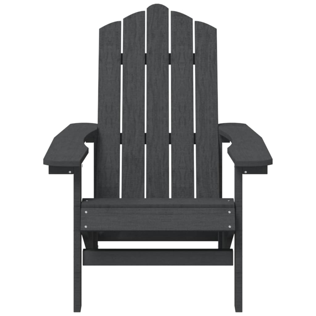 Adirondack puutarhatuoli pöydällä HDPE antrasiitti - Sisustajankoti.fi