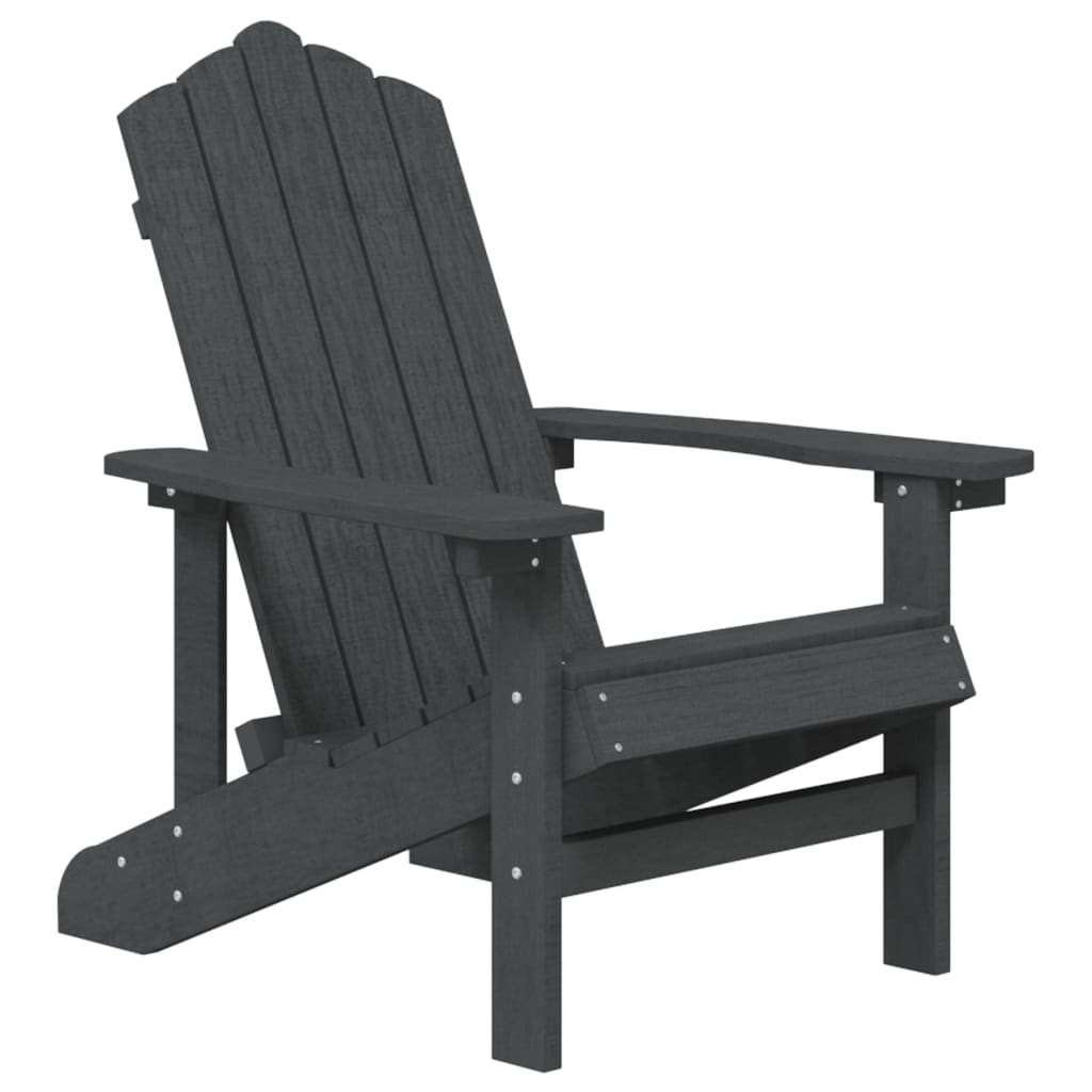 Adirondack puutarhatuolit pöydällä HDPE antrasiitti - Sisustajankoti.fi