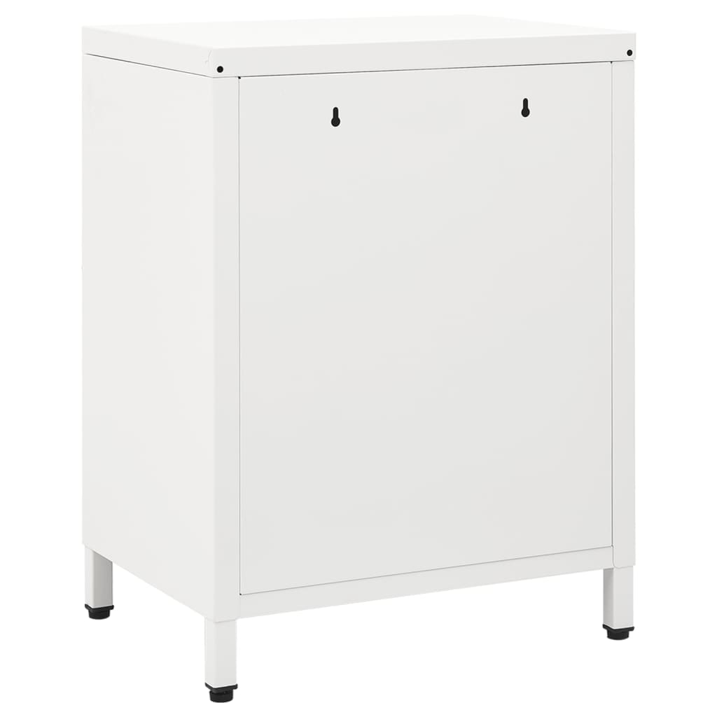 Yöpöydät 2 kpl valkoinen 40x30x54,5 cm teräs ja lasi - Sisustajankoti.fi