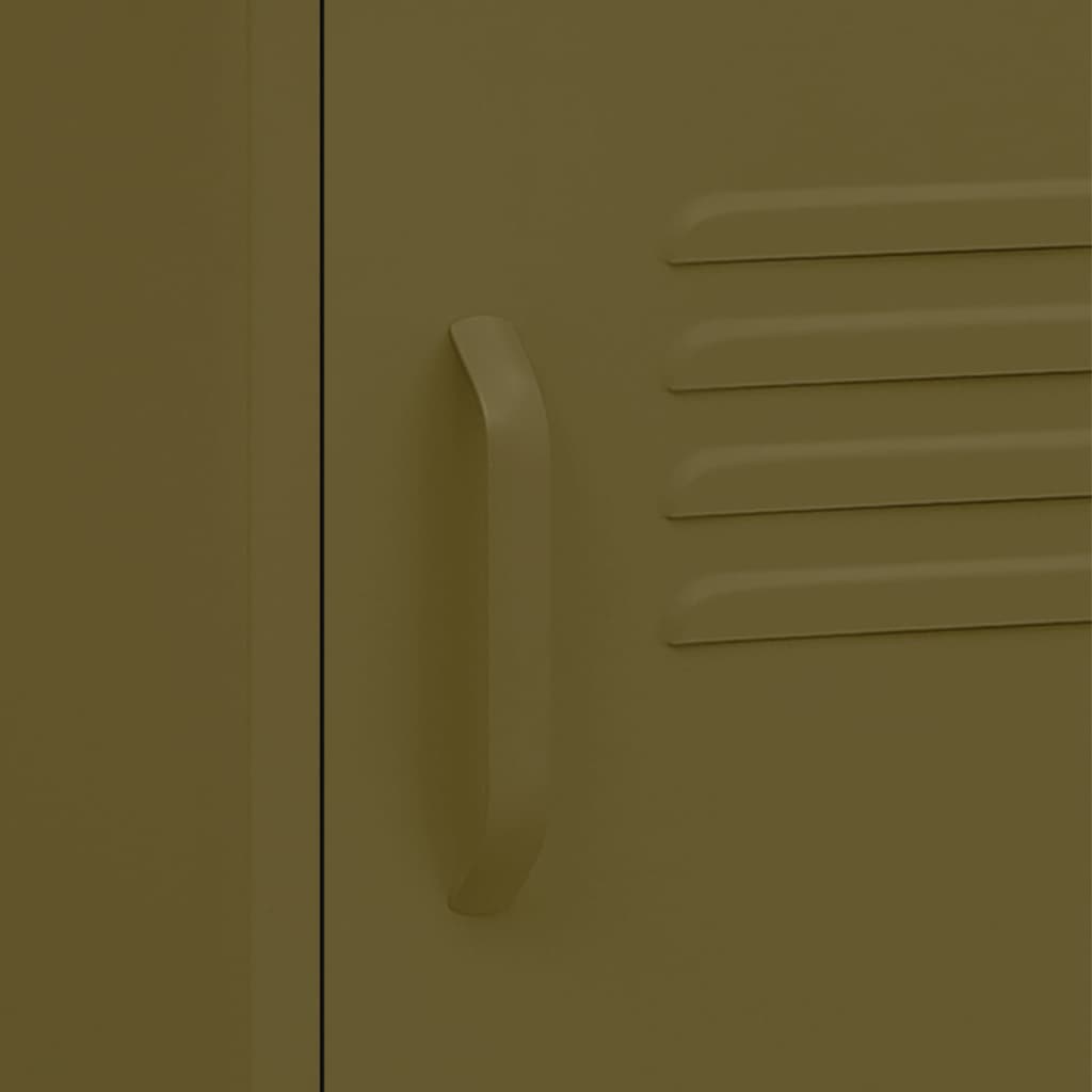 Yöpöydät 2 kpl oliivinvihreä 35x35x51 cm teräs - Sisustajankoti.fi