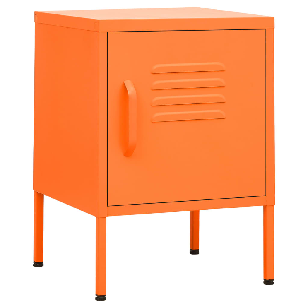 Yöpöydät 2 kpl oranssi 35x35x51 cm teräs - Sisustajankoti.fi