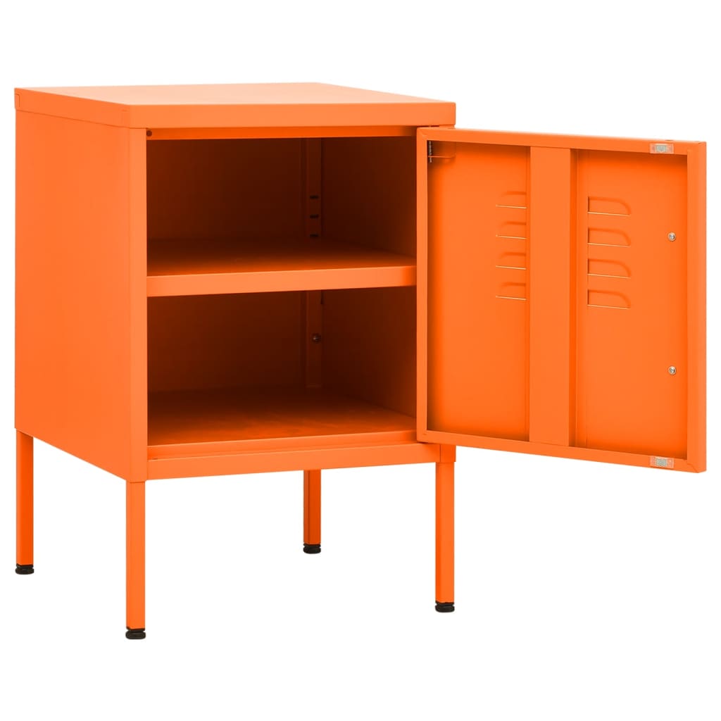 Yöpöydät 2 kpl oranssi 35x35x51 cm teräs - Sisustajankoti.fi