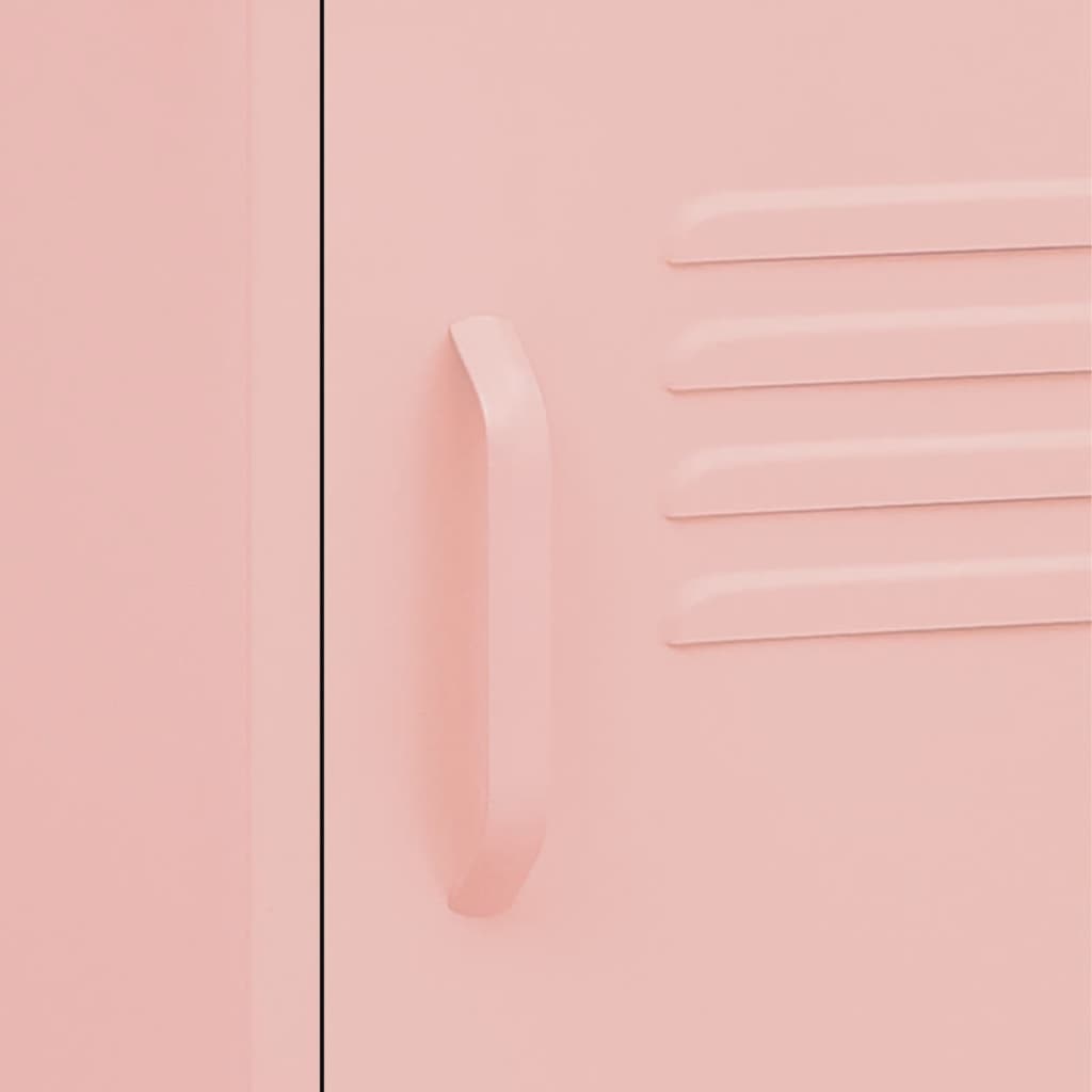 Yöpöydät 2 kpl vaaleanpunainen 35x35x51 cm teräs - Sisustajankoti.fi