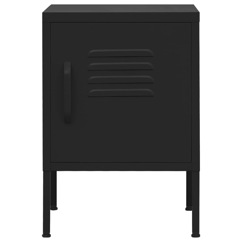 Yöpöydät 2 kpl musta 35x35x51 cm teräs - Sisustajankoti.fi