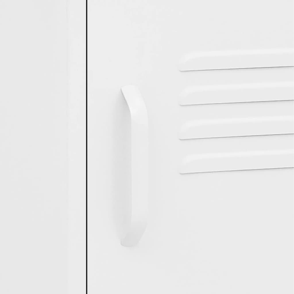 Yöpöydät 2 kpl valkoinen 35x35x51 cm teräs - Sisustajankoti.fi