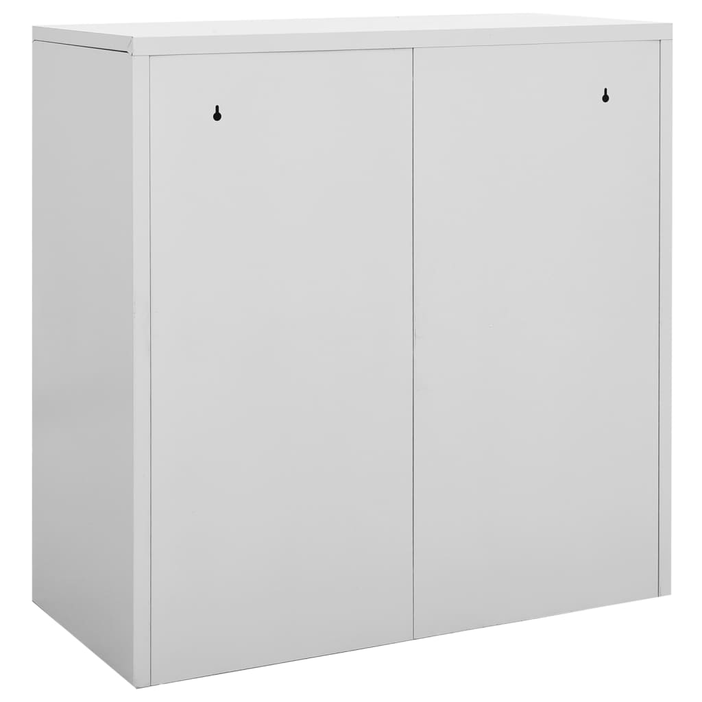 Pukukaapit 2 kpl vaaleanharmaa 90x45x92,5 cm teräs - Sisustajankoti.fi
