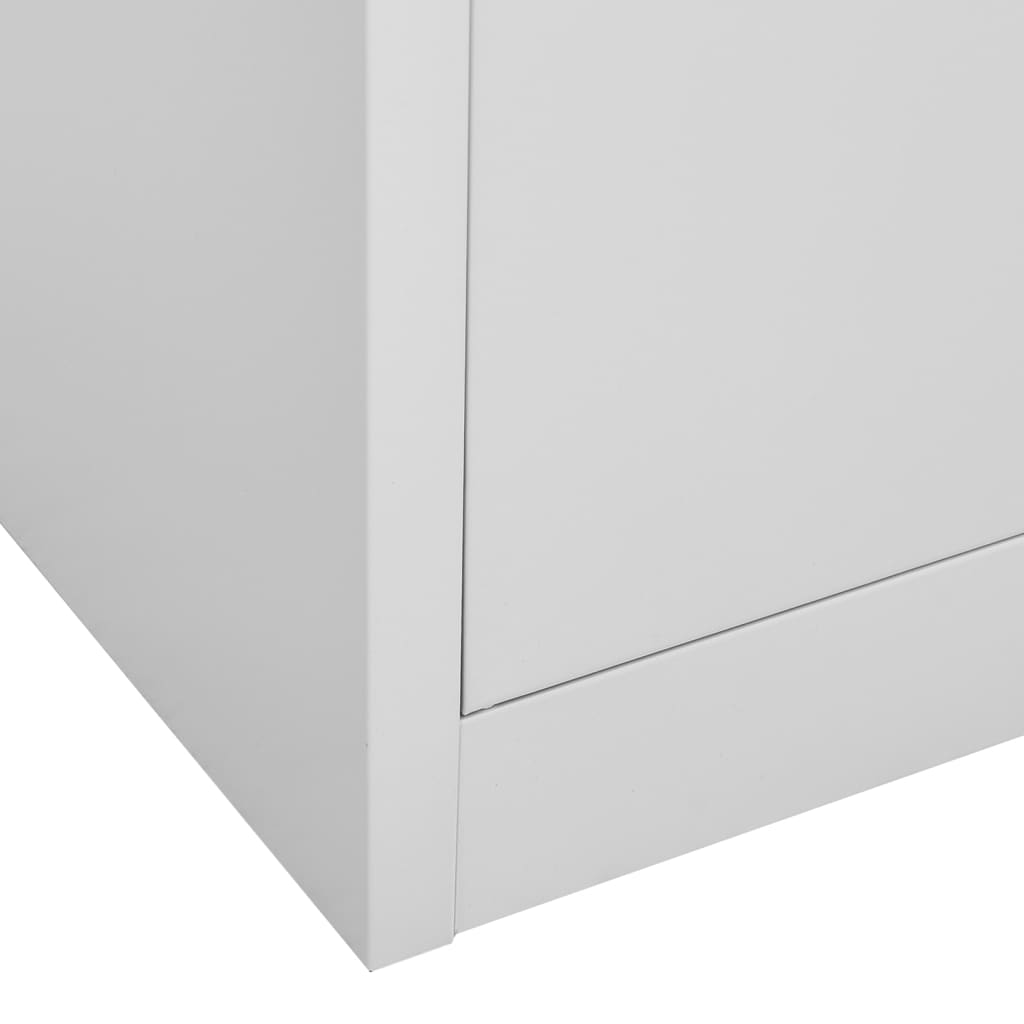 Pukukaapit 2 kpl vaaleanharmaa 90x45x92,5 cm teräs - Sisustajankoti.fi