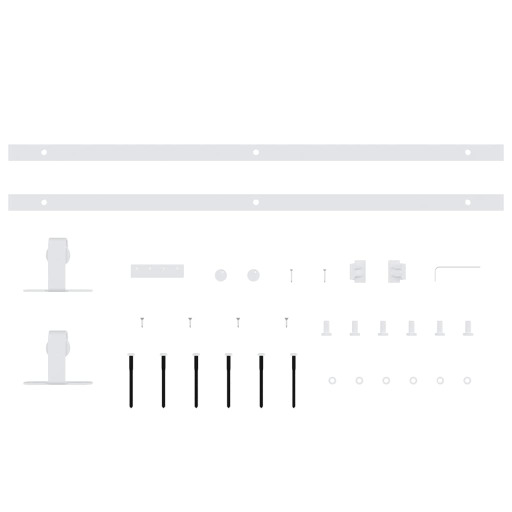 Kaapin liukuoven asennussarja mini hiiliteräs valkoinen 122 cm - Sisustajankoti.fi