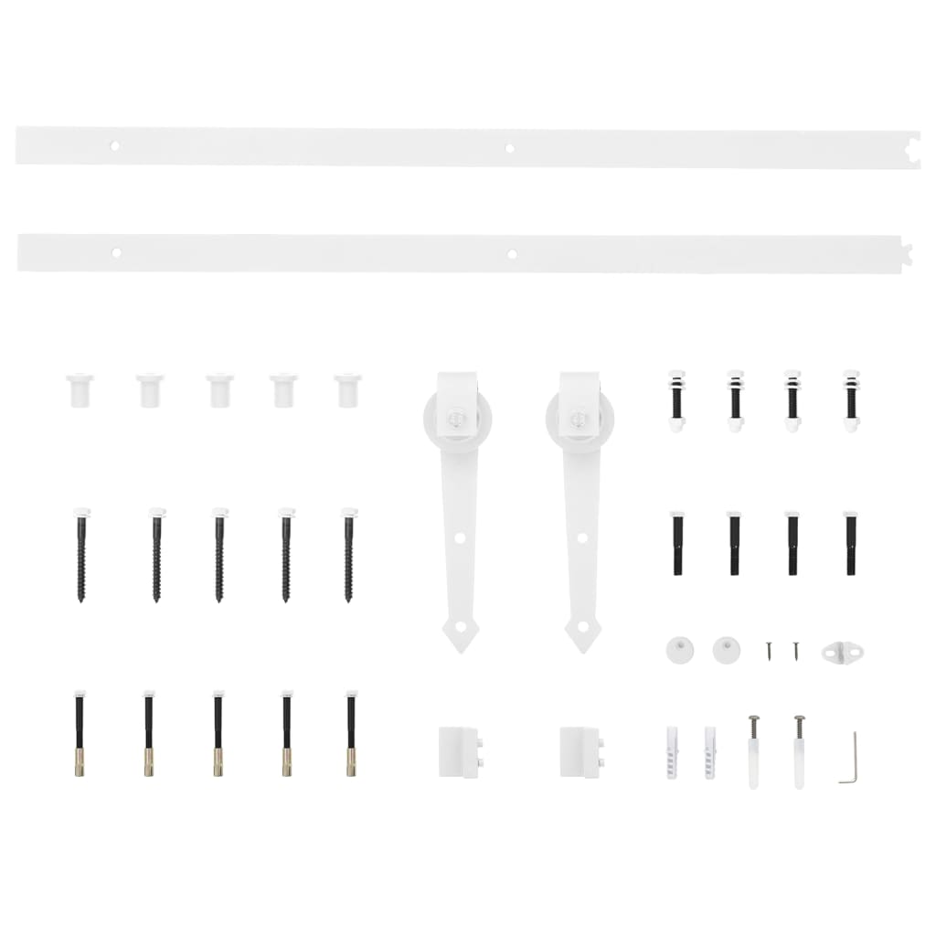 Liukuoven asennussarja 200 cm teräs valkoinen - Sisustajankoti.fi