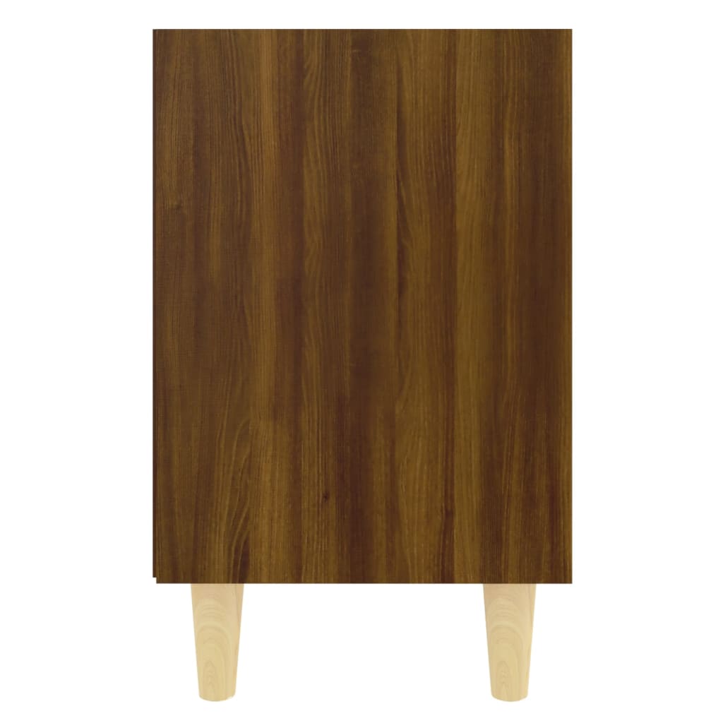 Yöpöydät täyspuujaloilla 2 kpl ruskea tammi 40x30x50 cm - Sisustajankoti.fi