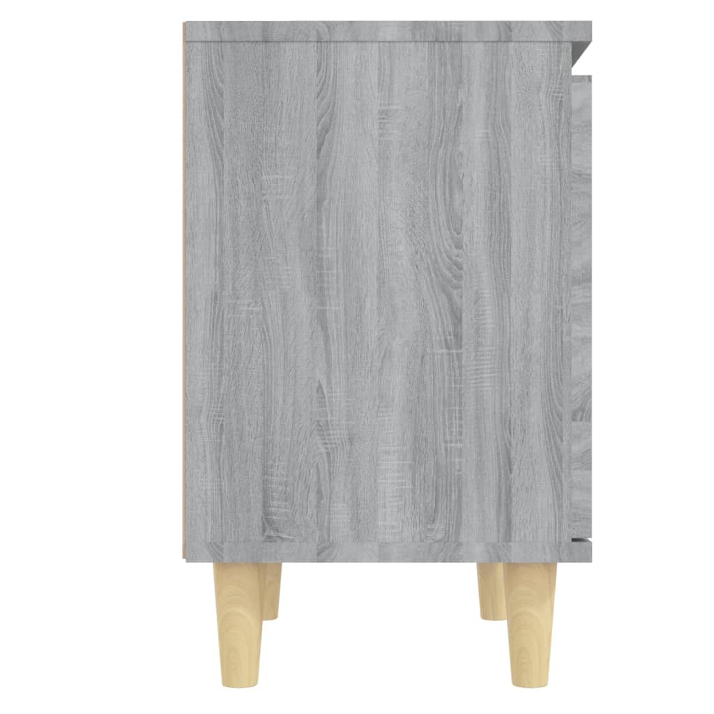 Yöpöydät täyspuujaloilla 2 kpl harmaa Sonoma 40x30x50 cm - Sisustajankoti.fi