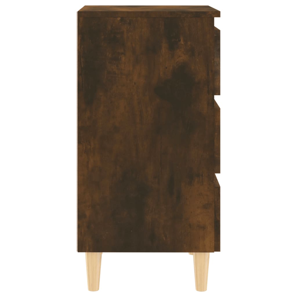 Yöpöytä täyspuujaloilla savutammi 40x35x69 cm - Sisustajankoti.fi