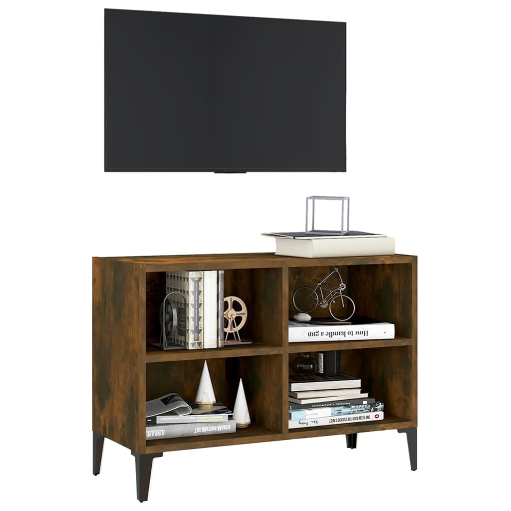 TV-taso metallijaloilla savutammi 69,5x30x50 cm - Sisustajankoti.fi