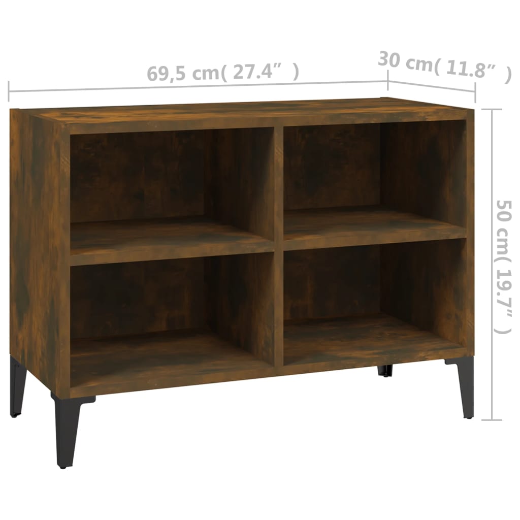 TV-taso metallijaloilla savutammi 69,5x30x50 cm - Sisustajankoti.fi