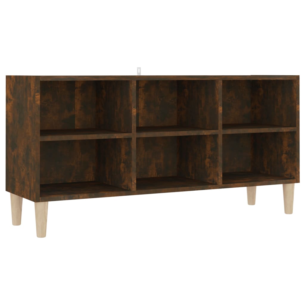 TV-taso täyspuiset jalat savutammi 103,5x30x50 cm - Sisustajankoti.fi