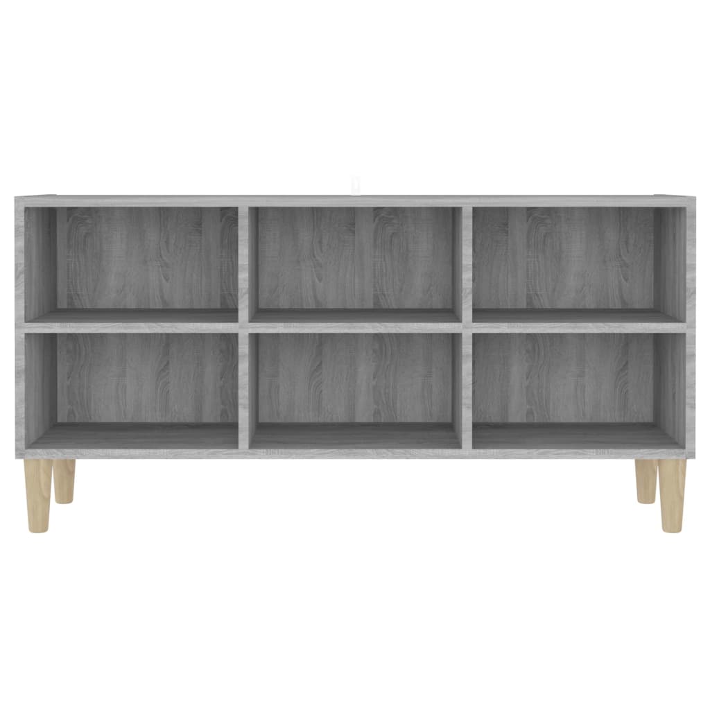 TV-taso täyspuiset jalat harmaa Sonoma 103,5x30x50 cm - Sisustajankoti.fi