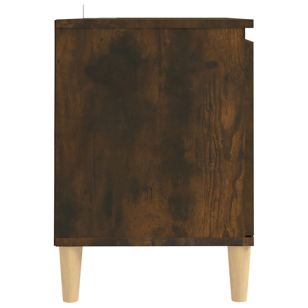 TV-taso täyspuujaloilla savutammi 103,5x35x50 cm - Sisustajankoti.fi