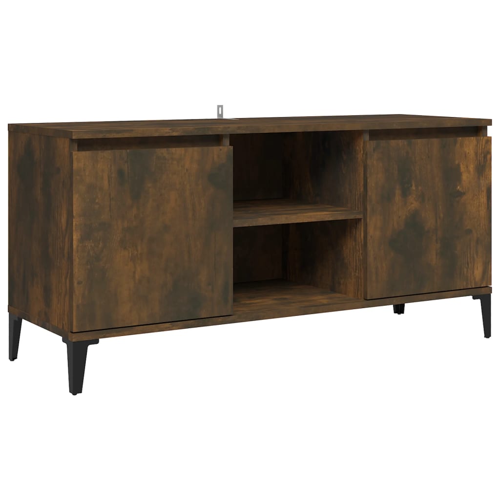 TV-taso metallijaloilla savutammi 103,5x35x50 cm - Sisustajankoti.fi