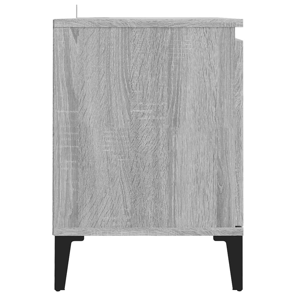 TV-taso metallijaloilla harmaa Sonoma 103,5x35x50 cm - Sisustajankoti.fi
