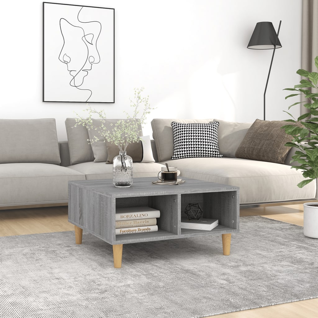 Sohvapöytä harmaa Sonoma 60x60x30 cm - Sisustajankoti.fi