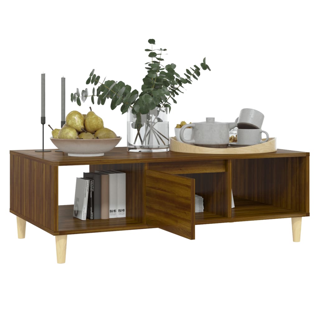 Sohvapöytä ruskea tammi 103,5x60x35 cm - Sisustajankoti.fi