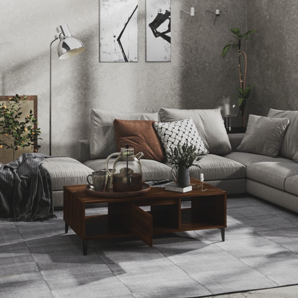 Sohvapöytä ruskea tammi 103,5x60x35 cm - Sisustajankoti.fi