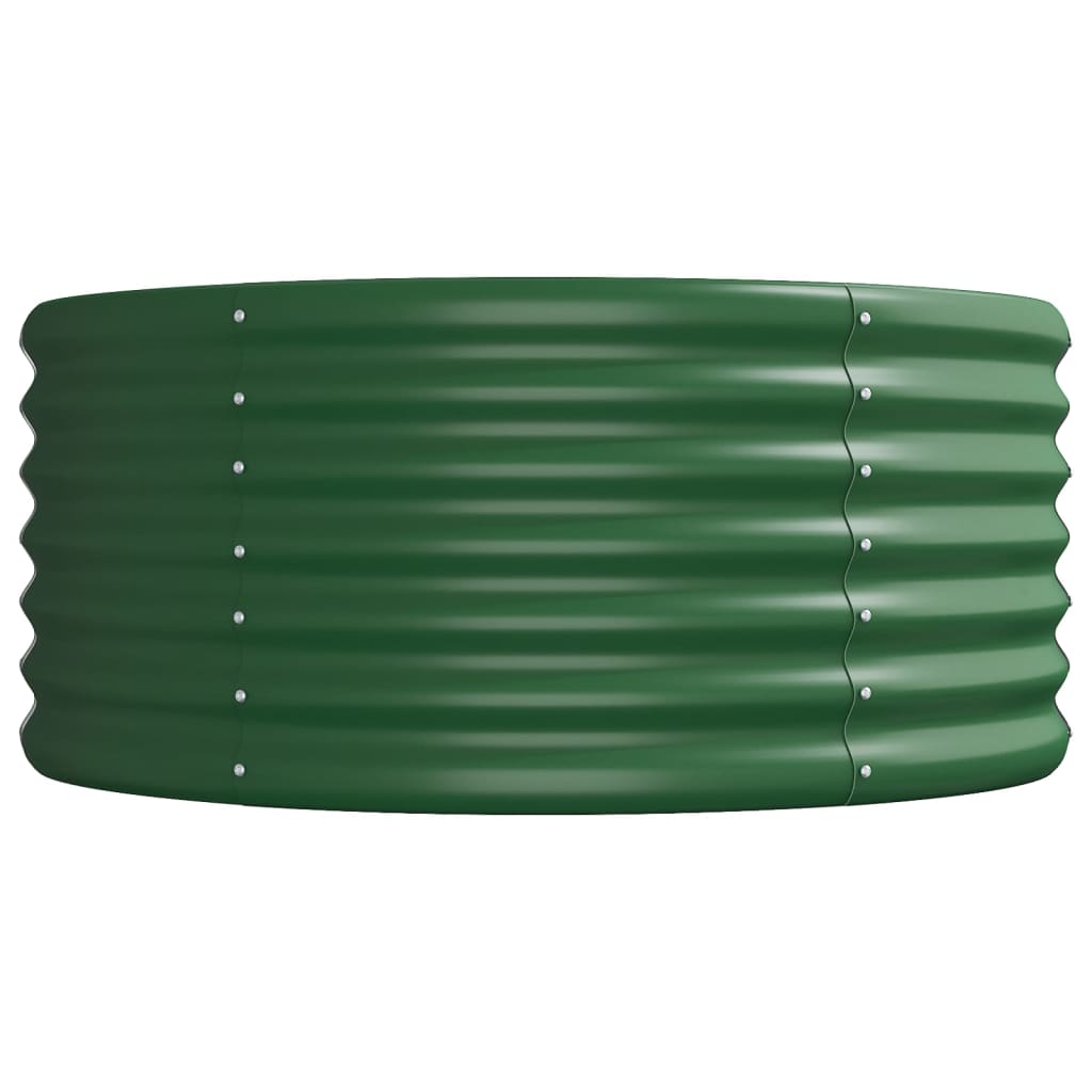 Puutarhakukkalaatikko jauhemaalattu teräs 512x80x36 cm vihreä - Sisustajankoti.fi
