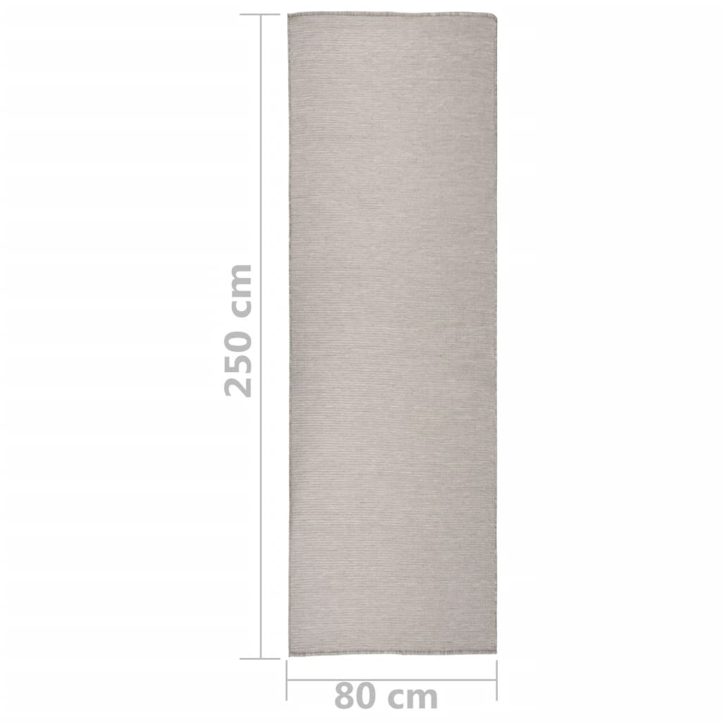 Ulkomatto Flatweave 80x250 cm harmaanruskea - Sisustajankoti.fi