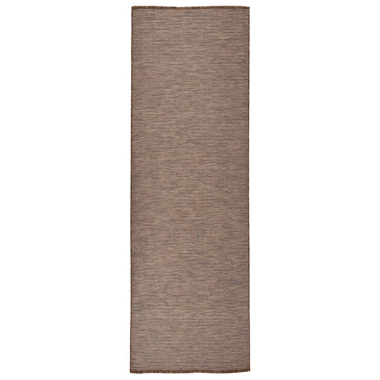 Ulkomatto Flatweave 80x250 cm ruskea - Sisustajankoti.fi