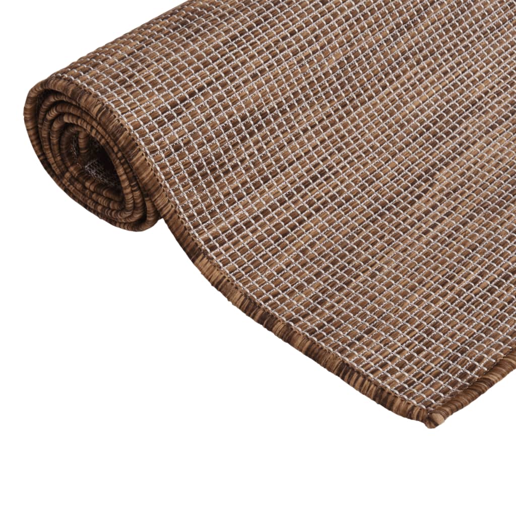 Ulkomatto Flatweave 80x250 cm ruskea - Sisustajankoti.fi