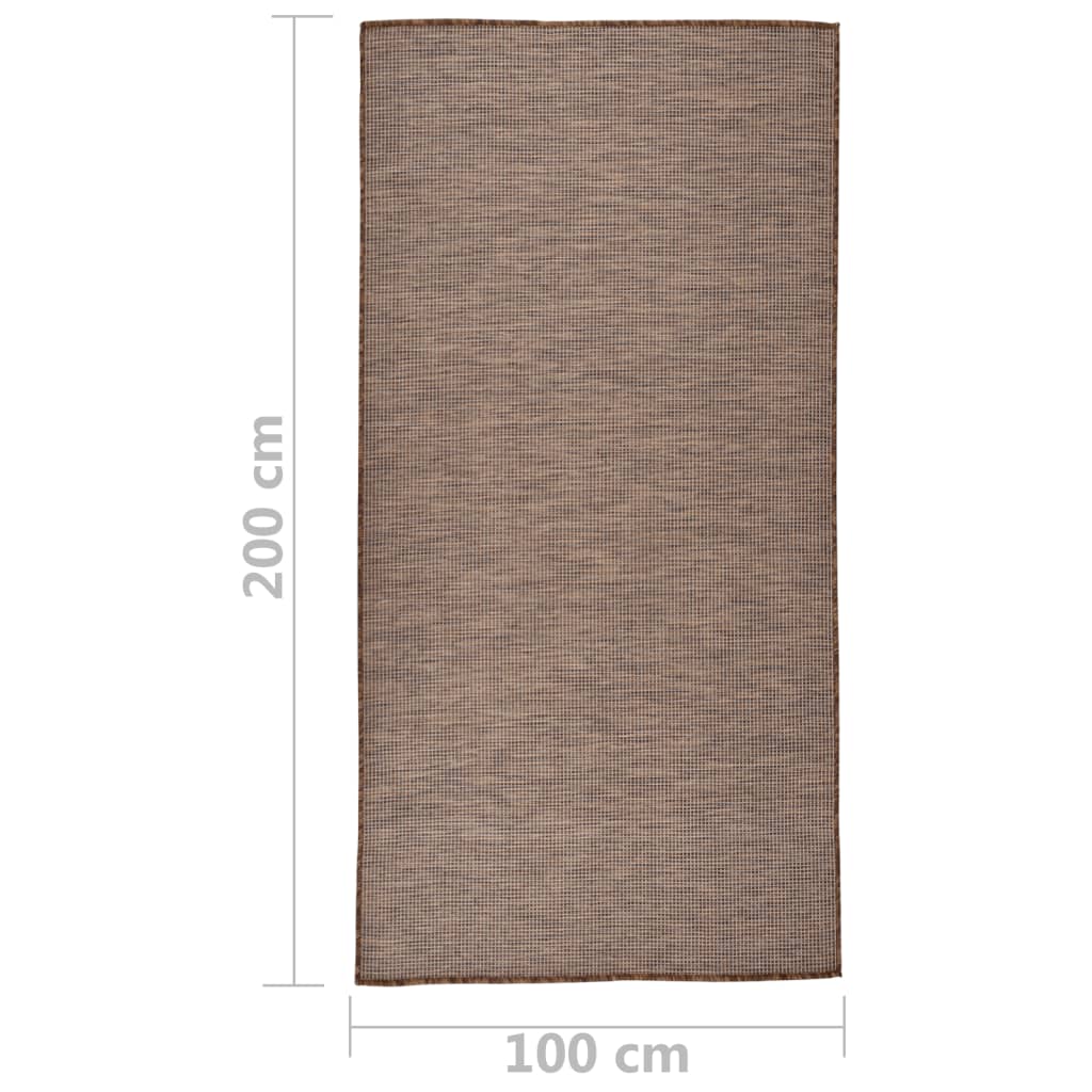 Ulkomatto Flatweave 100x200 cm ruskea - Sisustajankoti.fi