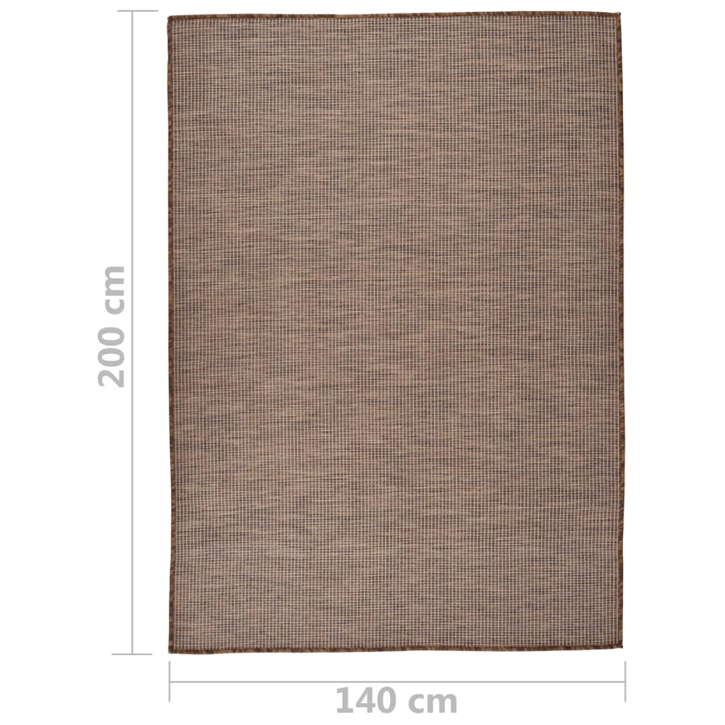 Ulkomatto Flatweave 140x200 cm ruskea - Sisustajankoti.fi