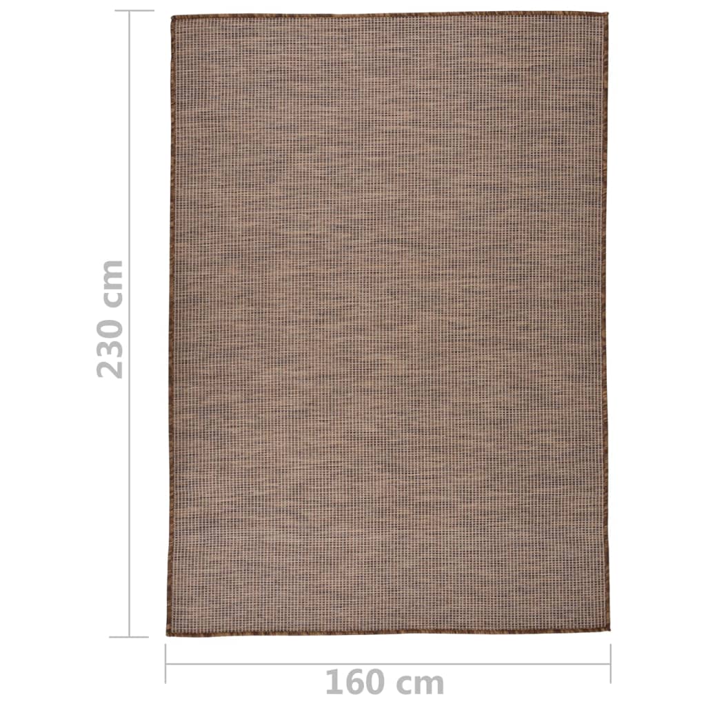 Ulkomatto Flatweave 160x230 cm ruskea - Sisustajankoti.fi