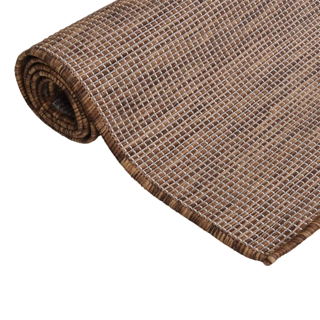 Ulkomatto Flatweave 200x280 cm ruskea - Sisustajankoti.fi