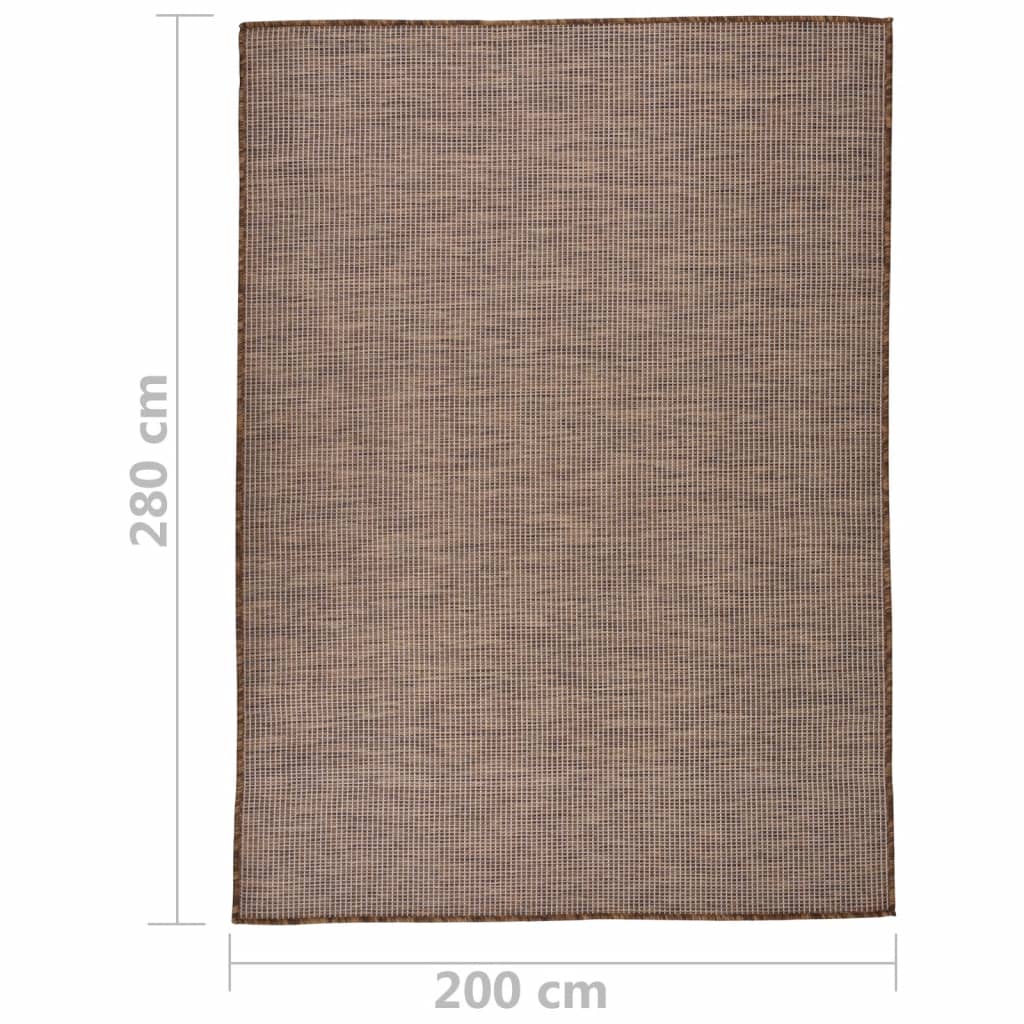 Ulkomatto Flatweave 200x280 cm ruskea - Sisustajankoti.fi