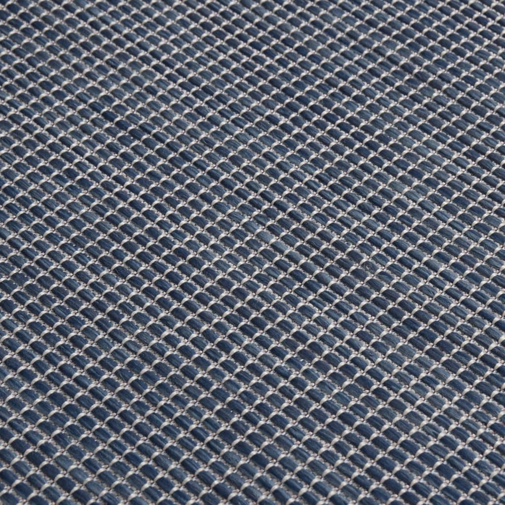 Ulkomatto Flatweave 80x250 cm sininen - Sisustajankoti.fi