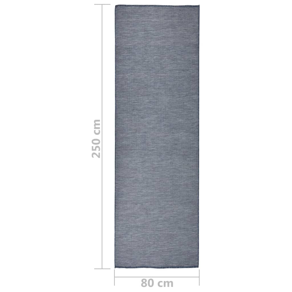 Ulkomatto Flatweave 80x250 cm sininen - Sisustajankoti.fi