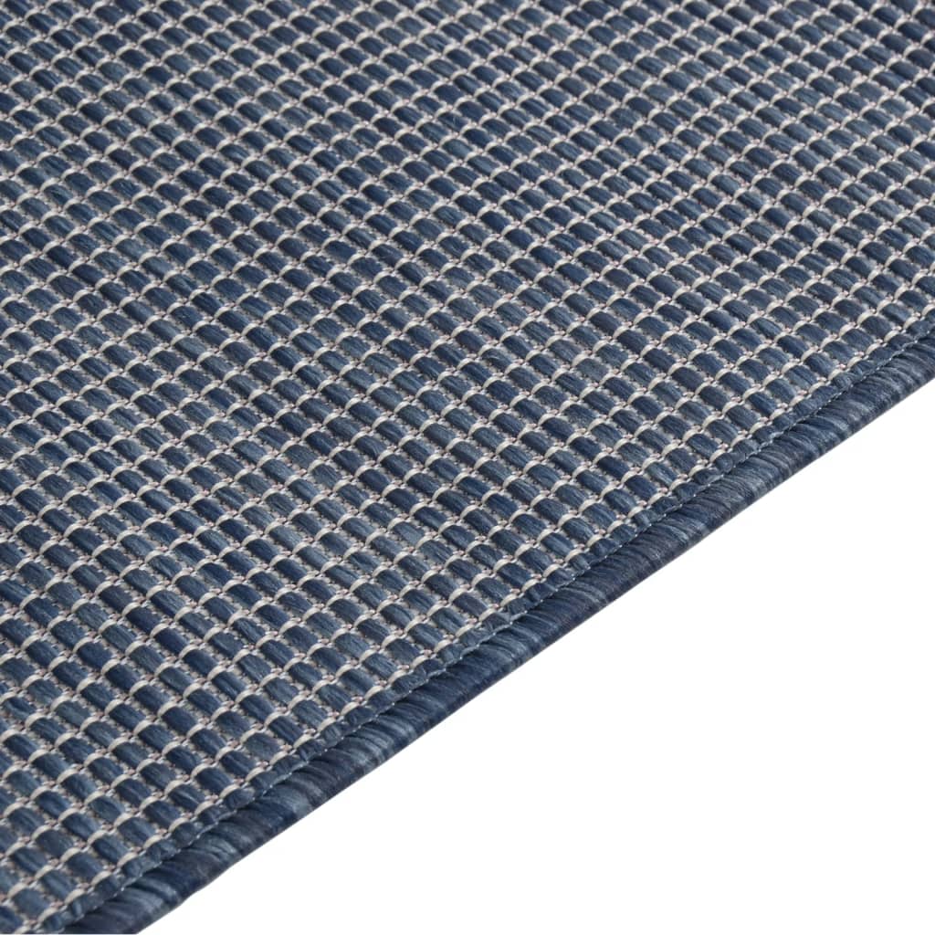 Ulkomatto Flatweave 100x200 cm sininen - Sisustajankoti.fi