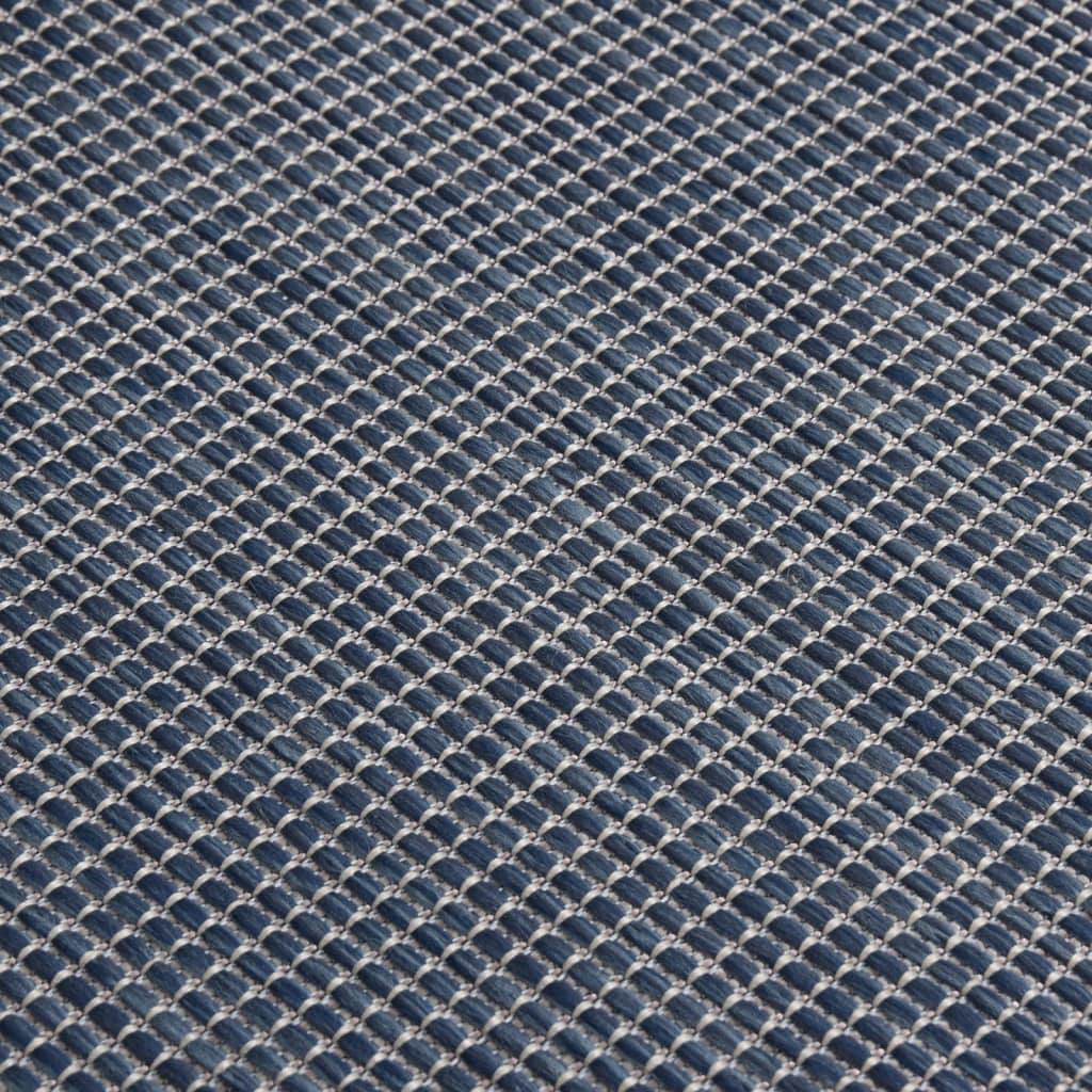 Ulkomatto Flatweave 100x200 cm sininen - Sisustajankoti.fi