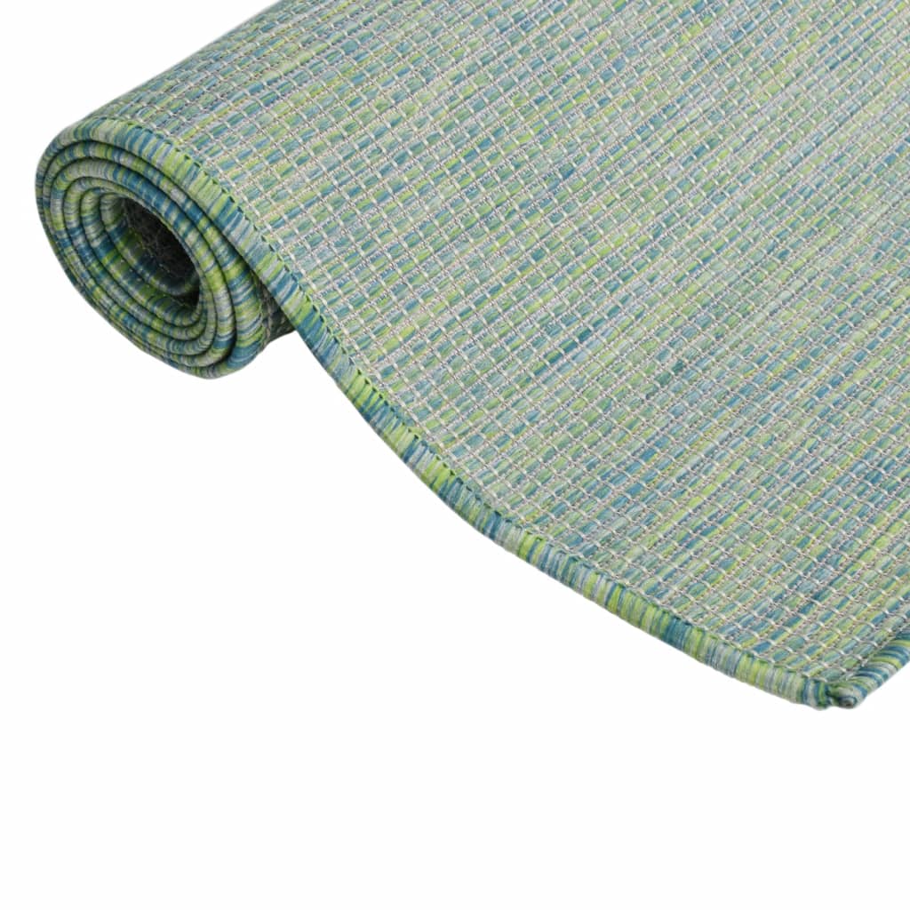 Ulkomatto Flatweave 100x200 cm turkoosi - Sisustajankoti.fi